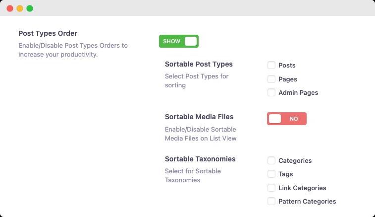 Post type order Plugin